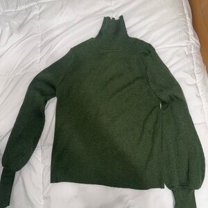Olive Green Women’s Turtleneck Sweater